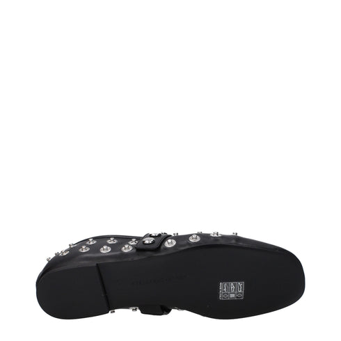 Stella McCartney Black Leather Ballet Flats